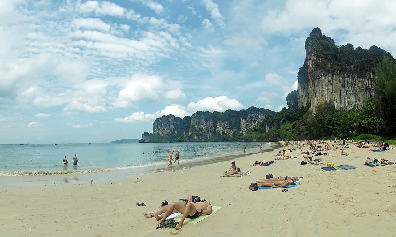 West Railay Beach, Krabi, Thailand, in daylight
